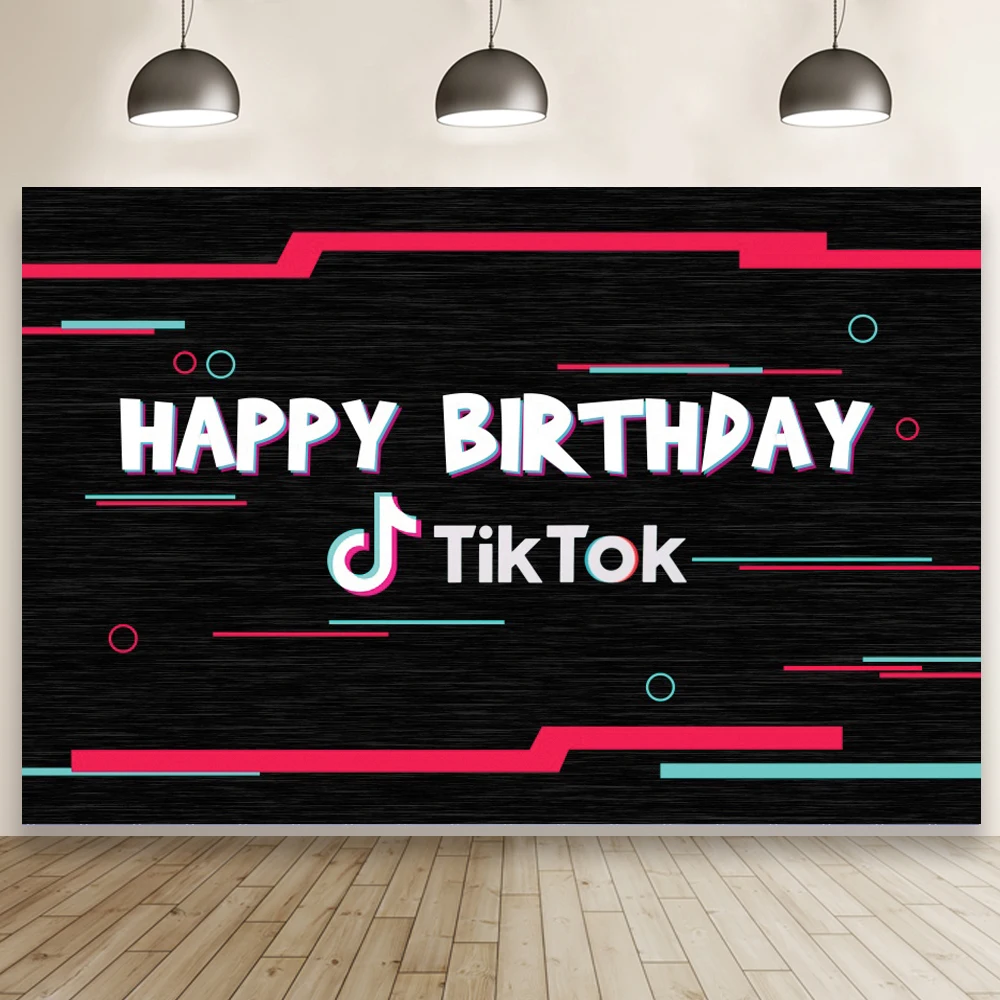 

Happy Birthday Tik Music Video Singer Photo Background Home Decor Custom Beats Club Party Backdrops Photography Studio Props