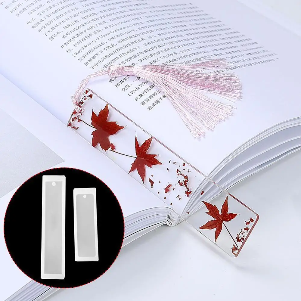 

Rectangle Silicone Bookmark Mold, DIY Bookmark Mould Making Epoxy Resin Jewelry DIY Craft Silicone Transparent Mold