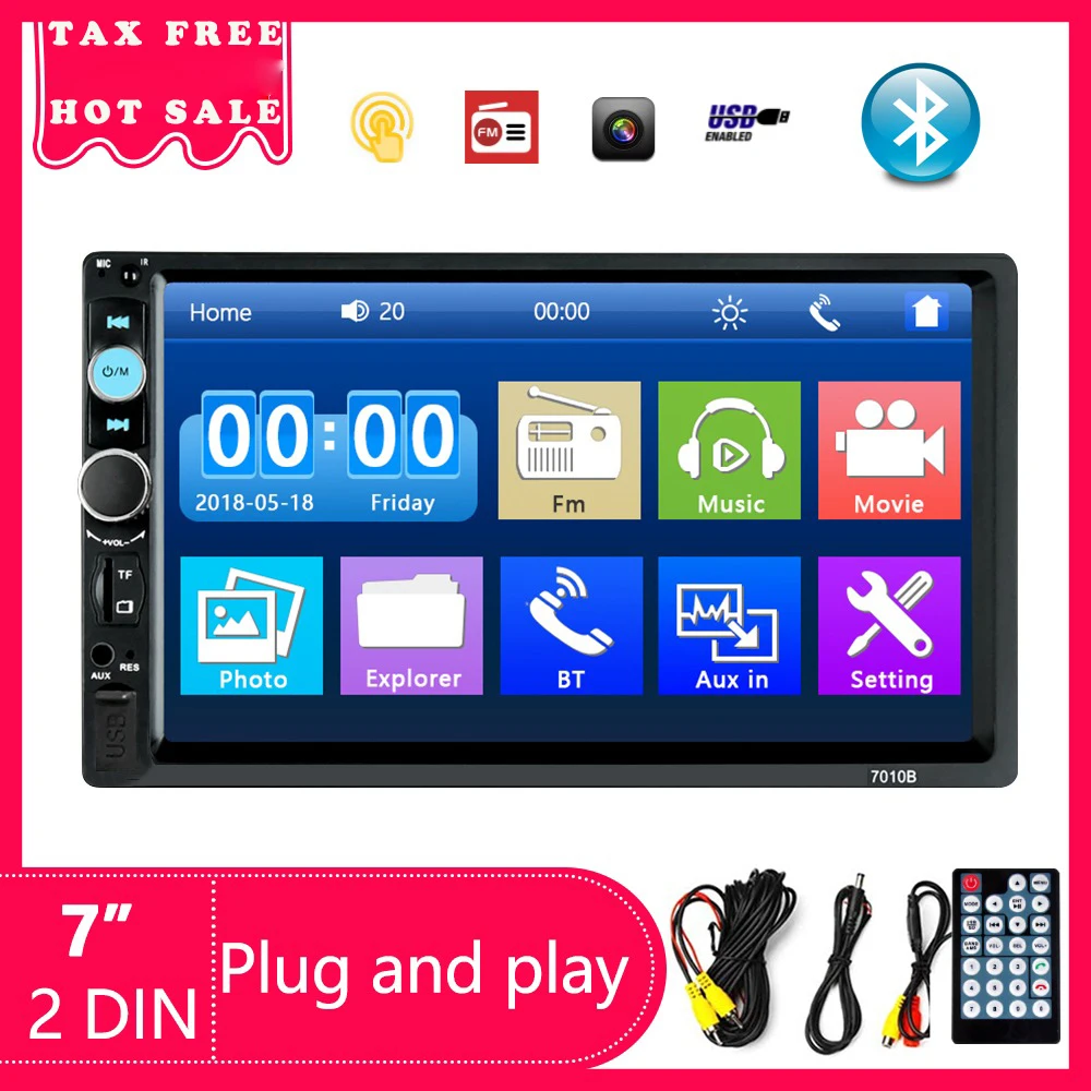

2 din car radio 7" autoradio Multimedia player MP5 Auto Car audio Autoradio Bluetooth USB Backup Monitor 2din auto radio
