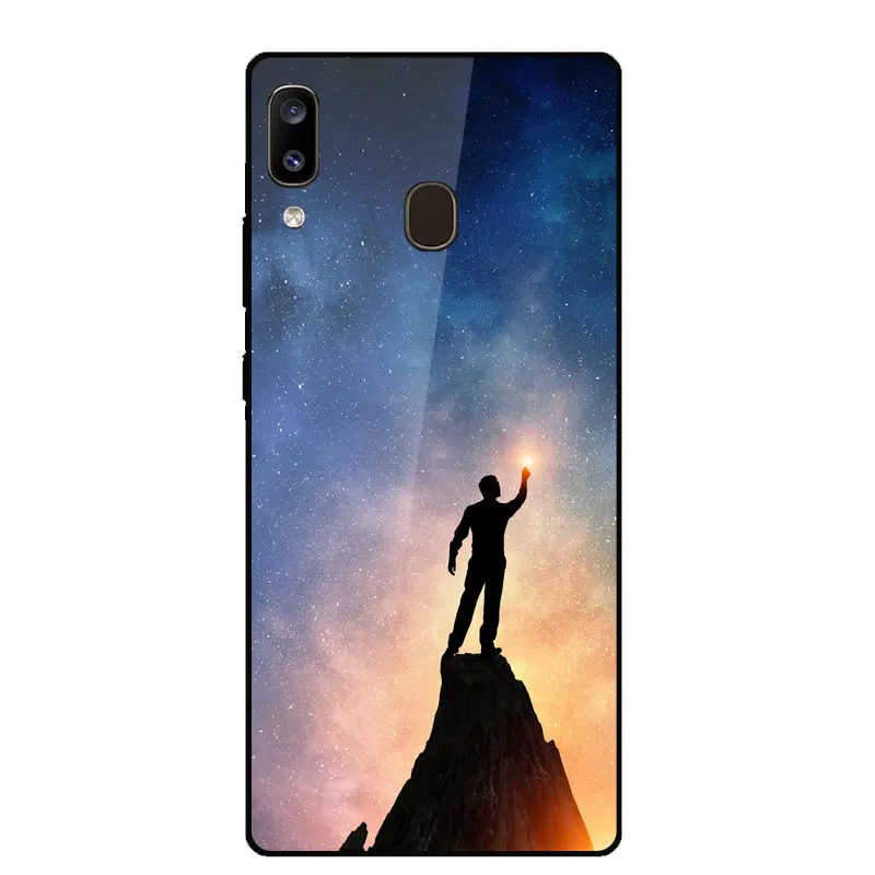 

For Samsung A40 Case Fashion Tempered Glass Phone Case For Samsung Galaxy A40 A 40 SM-A405FN A405FN A405 Soft Silicone Bumper