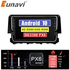 Eunavi 2 DIN Android 10 Автомобильный GPS головное устройство для Honda Civic 2016 2017 2018 Радио стерео Мультимедийный Плеер 4G 64G TDA7850 без DVD