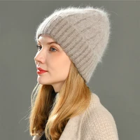 solid color cashmere knitted beanies winter warm snow soft comfortable skullies beanies twist pattern women outdoor leisure hat