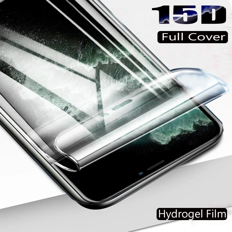 15D Гидрогелевая пленка протектор экрана на IPhone 11 Pro Max 7 8 6 6S Plus Защитная для X XS XR не