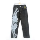 Новинка 2019, Брендовые мужские джинсы в стиле хип-хоп, мужские мешковатые джинсы для скейтборда, джинсы в стиле хип-хоп, повседневные свободные джинсовые брюки, большие размеры