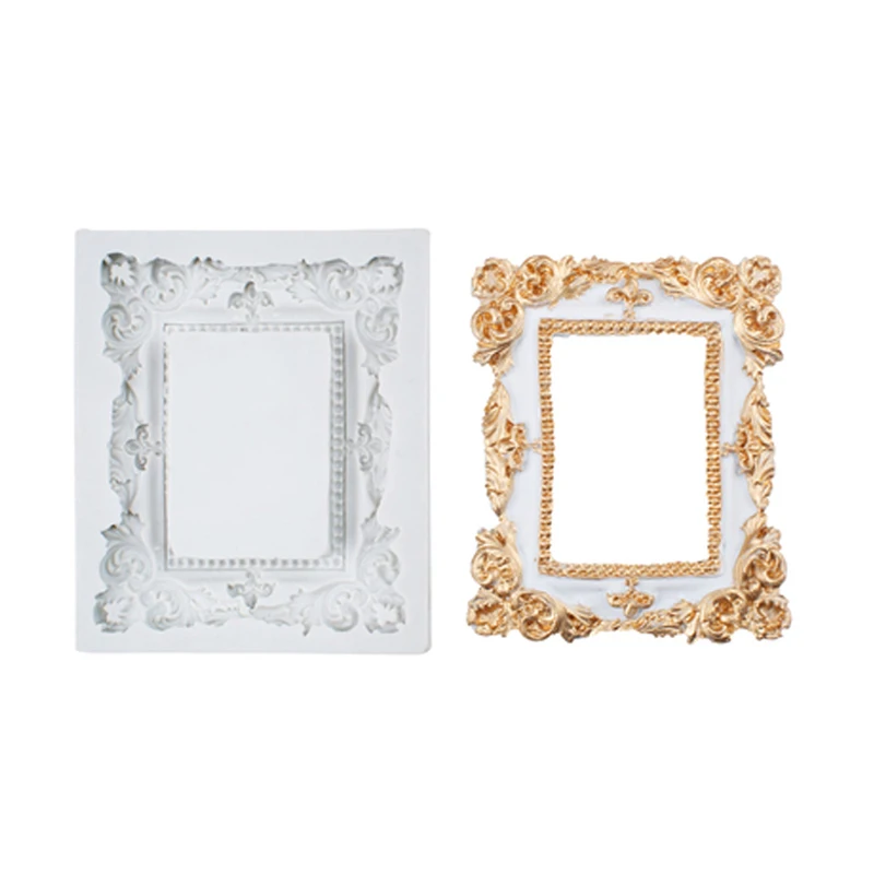 Европейский стиль зеркальная рамка силиконовая форма Шоколадные инструменты