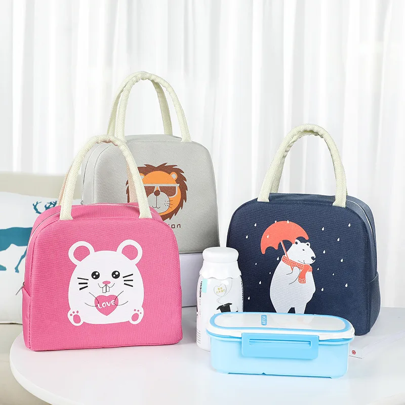 

Cartoon Thicken Insulated Lunch Bag Women Kids Lunchbox Insulated Cooler Food Tote Bags Outdoor Picnic Bags Thermal Handy Bags
