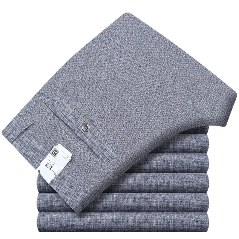 Брюки MRMT мужские из тонкого материала Брендовые повседневные свободные прямые