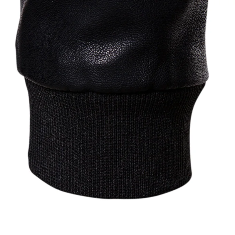 Мужская кожаная куртка с капюшоном из искусственной кожи двумя молниями весна