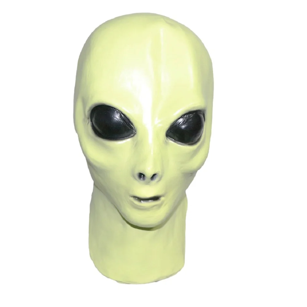 

Latex Adult BRAND NEW Deluxe Noctilucent Fluorescent Alien Head mask
