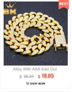 BLING KING розовое золото цвет кубинская ссылка браслет 9 мм Iced Out розовый кубический цирконий для мужчин женщин браслеты модные хип-хоп ювелирные изделия