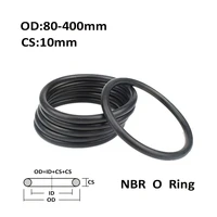 cs 10 0mm od 80400mm black nbr o ring seal gasket nitrile butadiene rubber spacer oil resistance washer round shape