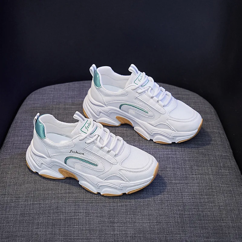 Летняя новая дышащая Студенческая сетчатая обувь для пожилых женщин модная