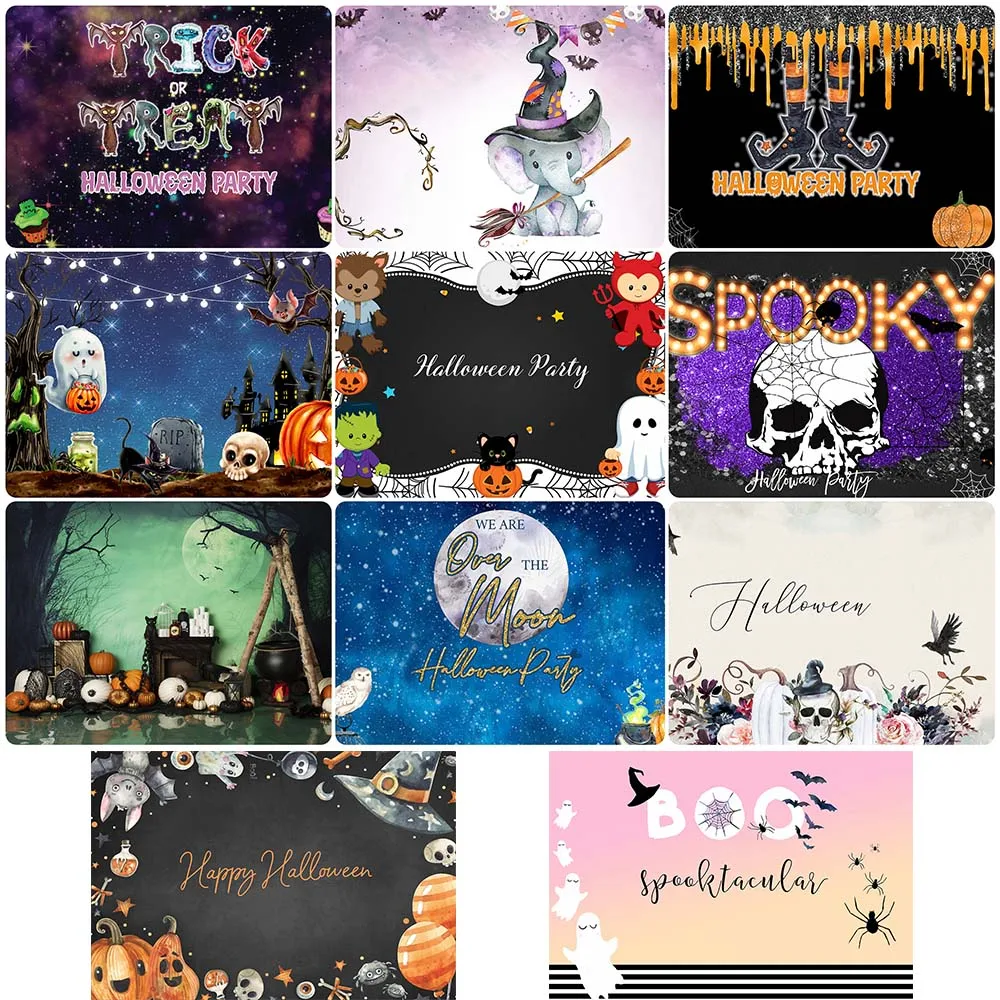 

Фон для детской фотосъемки на Хэллоуин вечевечерние фон на день рождения милый мультяшный праздничный портрет реквизит для фотосъемки