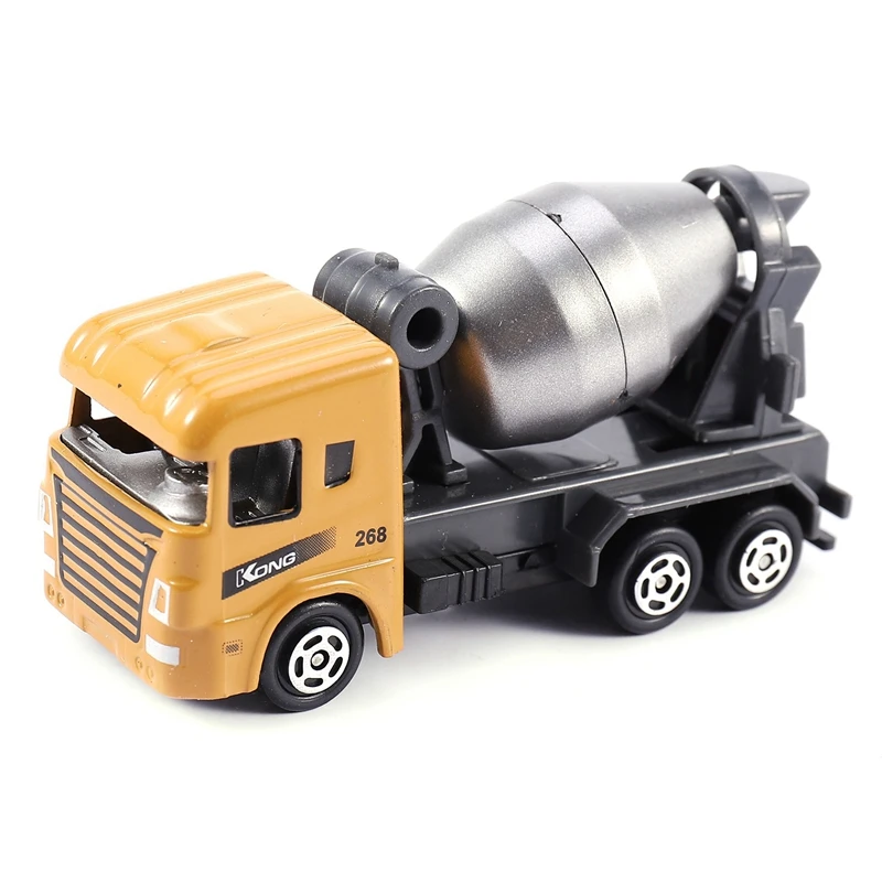 

6 Pcs Alloy Mini Engineering Car Model 6In1 1:64 Metal Diecast Engineering Toy Vehicle Car Toy Dump Truck Forklift Excavator