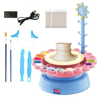 electric pottery wheel craft paint palette set art craft kit arts and crafts kids toys pottery forming machine educational toy