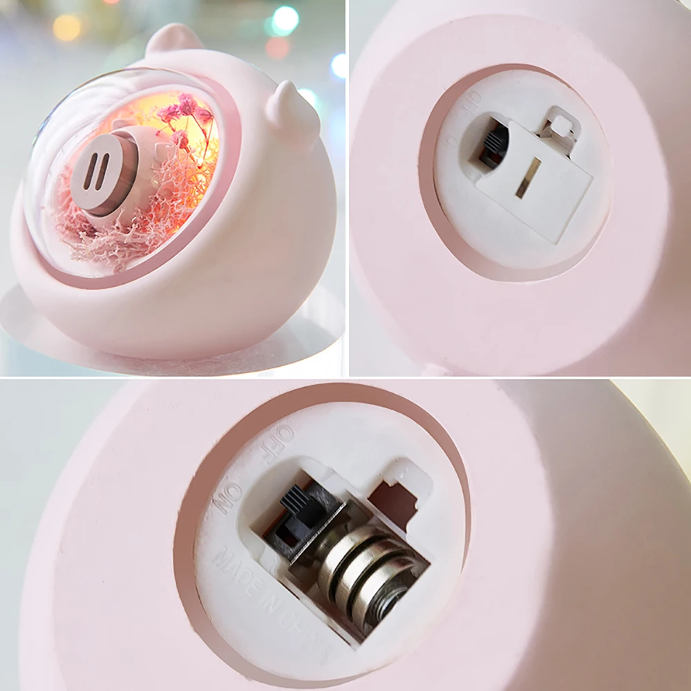 

Resin Cute LED Night Light Battery Pig Figurine Night Lamp Home Decor Kids Baby Bedroom Desktop Ornaments Kawaii Accessories