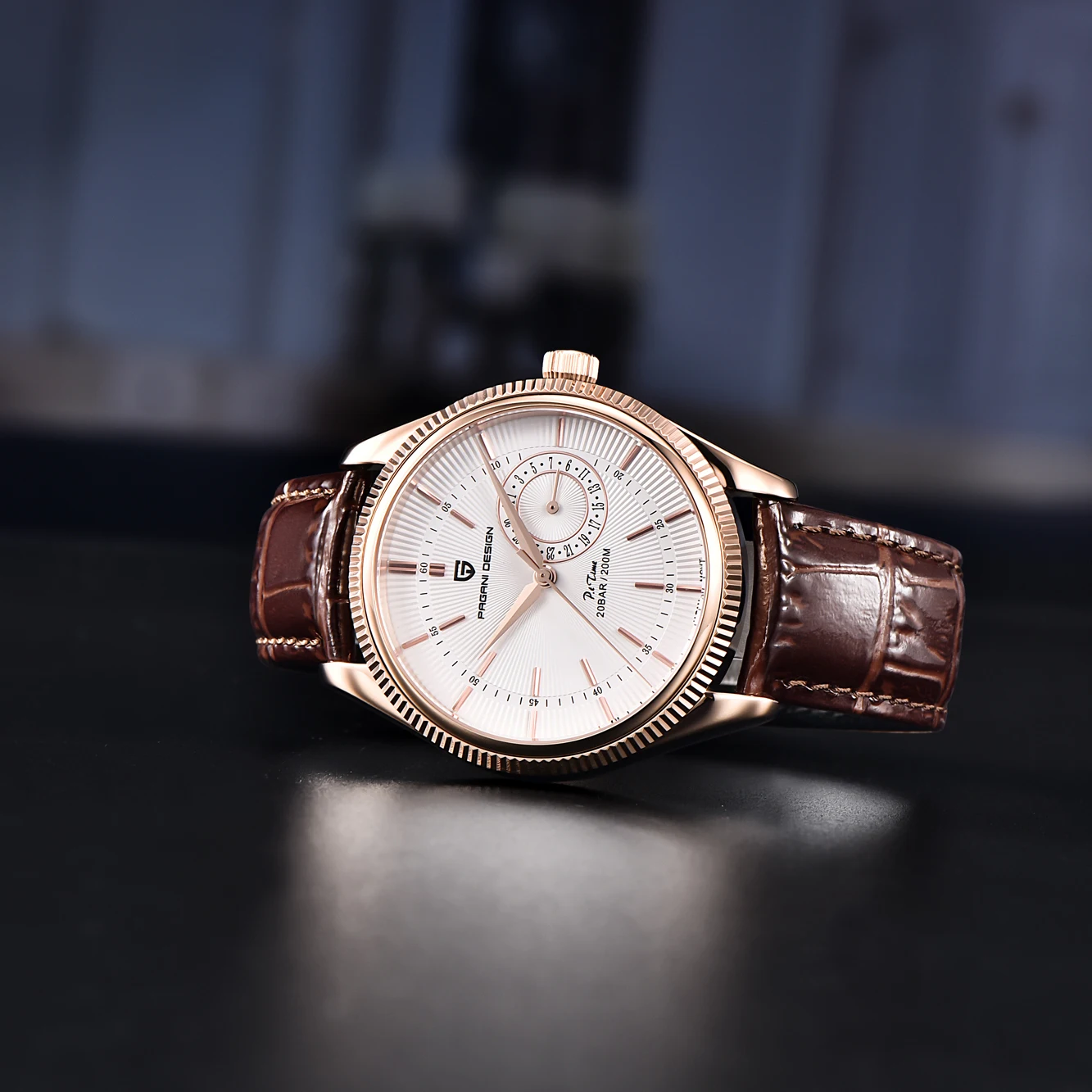 Pagani 2021 Design New Luxury Fashion Casual Men's Quartz Watch Sapphire Glass High Quality Leather Calendar Watch Reloj Hombre enlarge