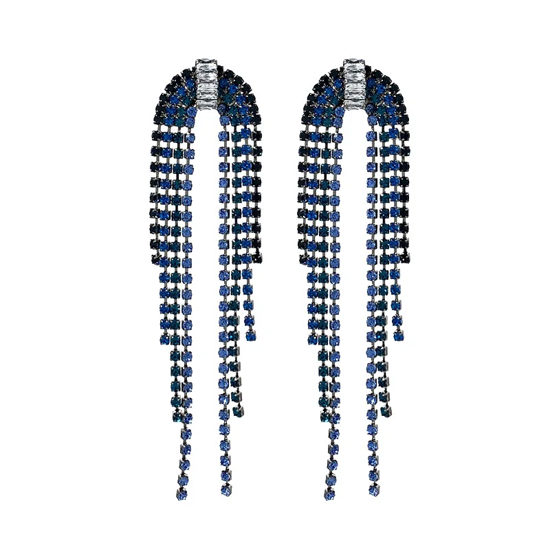 Женские длинные серьги-кисточки, висячие серьги из серебра 925 пробы с микрозакрепкой фианита, модные роскошные ювелирные украшения