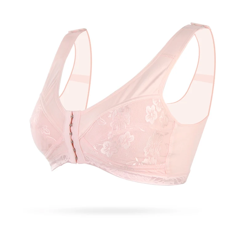 6013 Mastectomy Breast Bra with Pockets Silicone Breast Forms Front Closure for Breast Cancer Women
