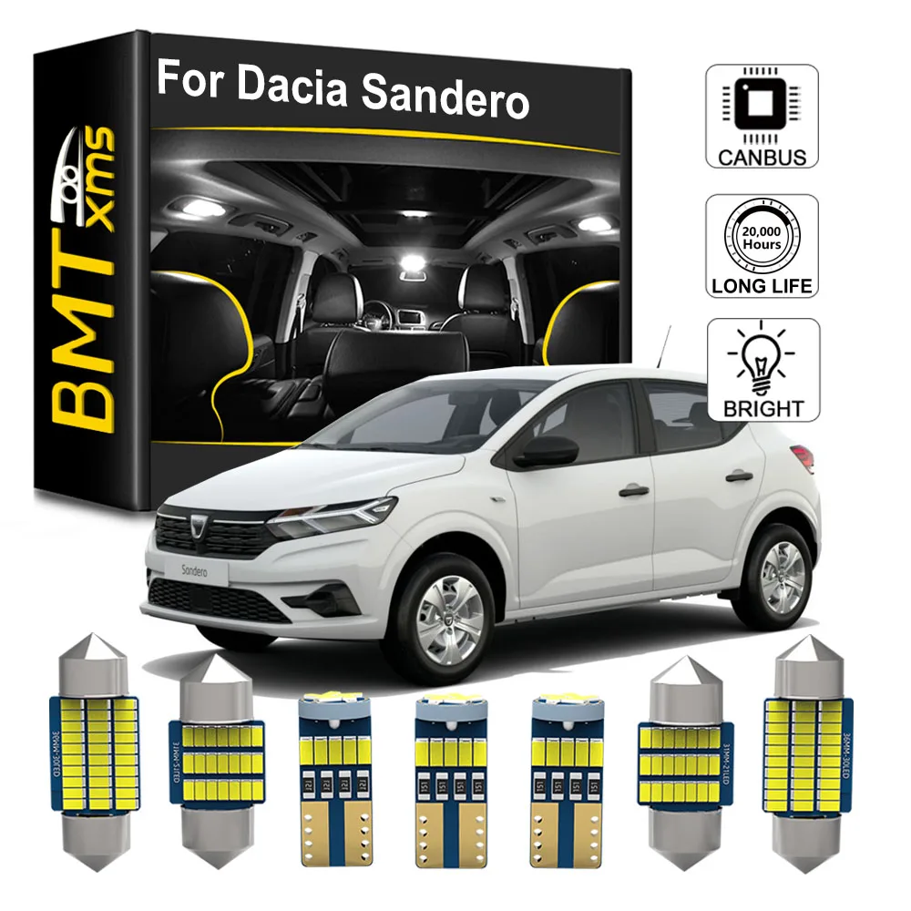 LED Interior Light For Dacia Sandero 3 B90 B52 2008 2009 2010 2011 2012 2013 2014 2015 2016 2017 2018 2019 2021 2021 Indoor Lamp 