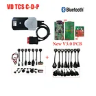 Новинка Vci 2017,3 R3 с генератором Ключей Bluetooth v3.0 сканер Pcb для Delphis vd tcs pro plus + 8 шт. кабели для автомобилейгрузовиков