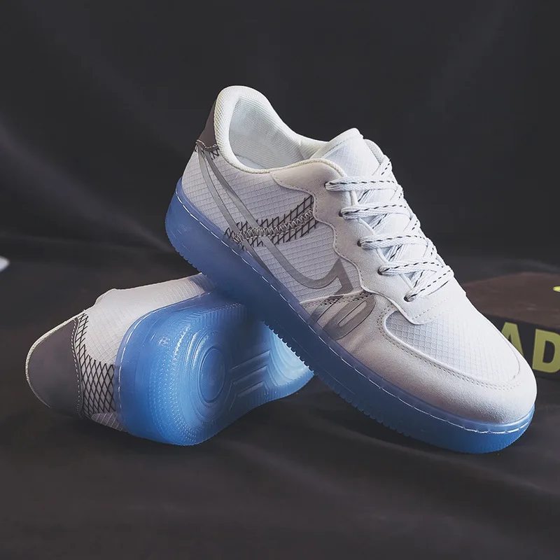 

Кроссовки сетчатые для мужчин и женщин, повседневная обувь для ходьбы, плоская подошва, дышащие, для тенниса, белые