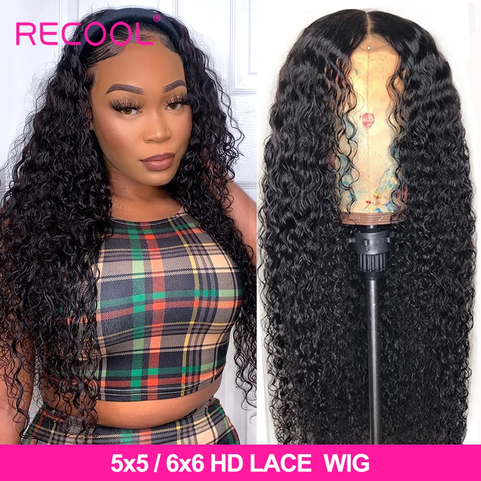 Recool кудрявые человеческие волосы парик 13x6 парики из человеческих волос на фронте