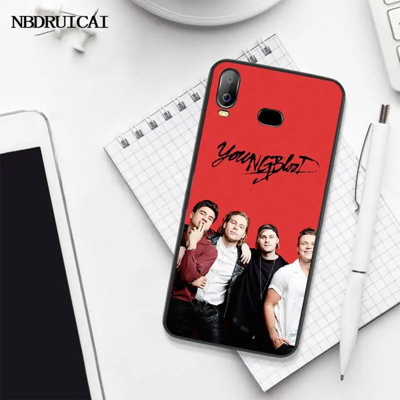PENGHUWAN 5SOS 5 секунд лета ТПУ черный чехол для телефона Корпус Samsung A10 A20 A30 A40 A50 A70 A71 A51 A6