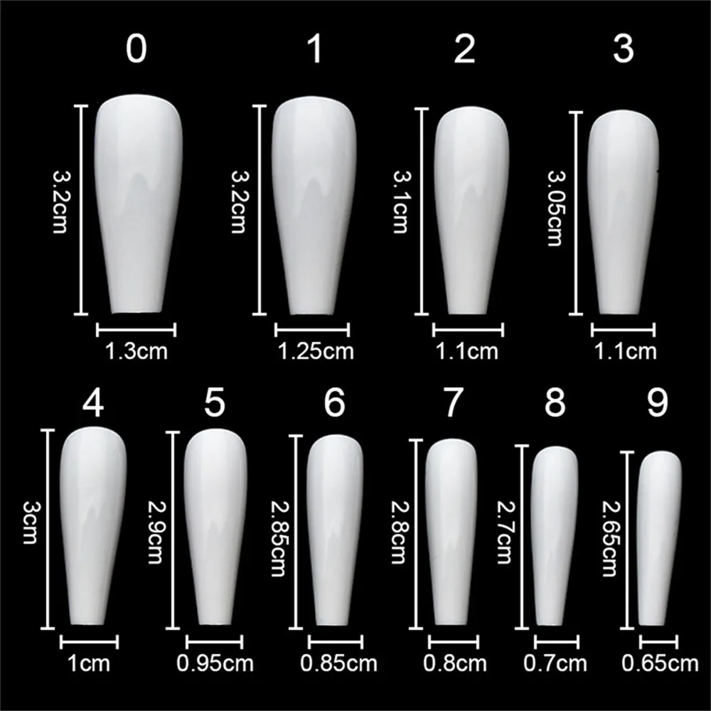 100 искусственные акриловые накладные ногти с полным/полным покрытием|Накладные