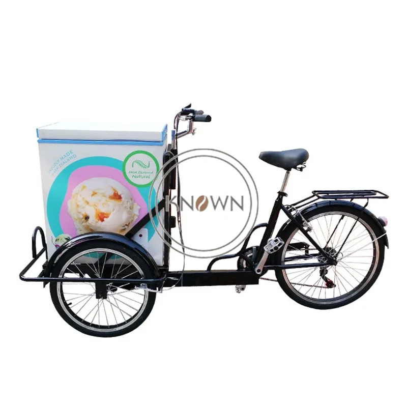 Мобильный Электрический трехколесный велосипед для взрослых с морозильной
