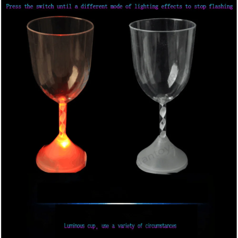 

PlasticGoblet wine White champagne glass Goblet Juice Drink Glass one piece Party Barware