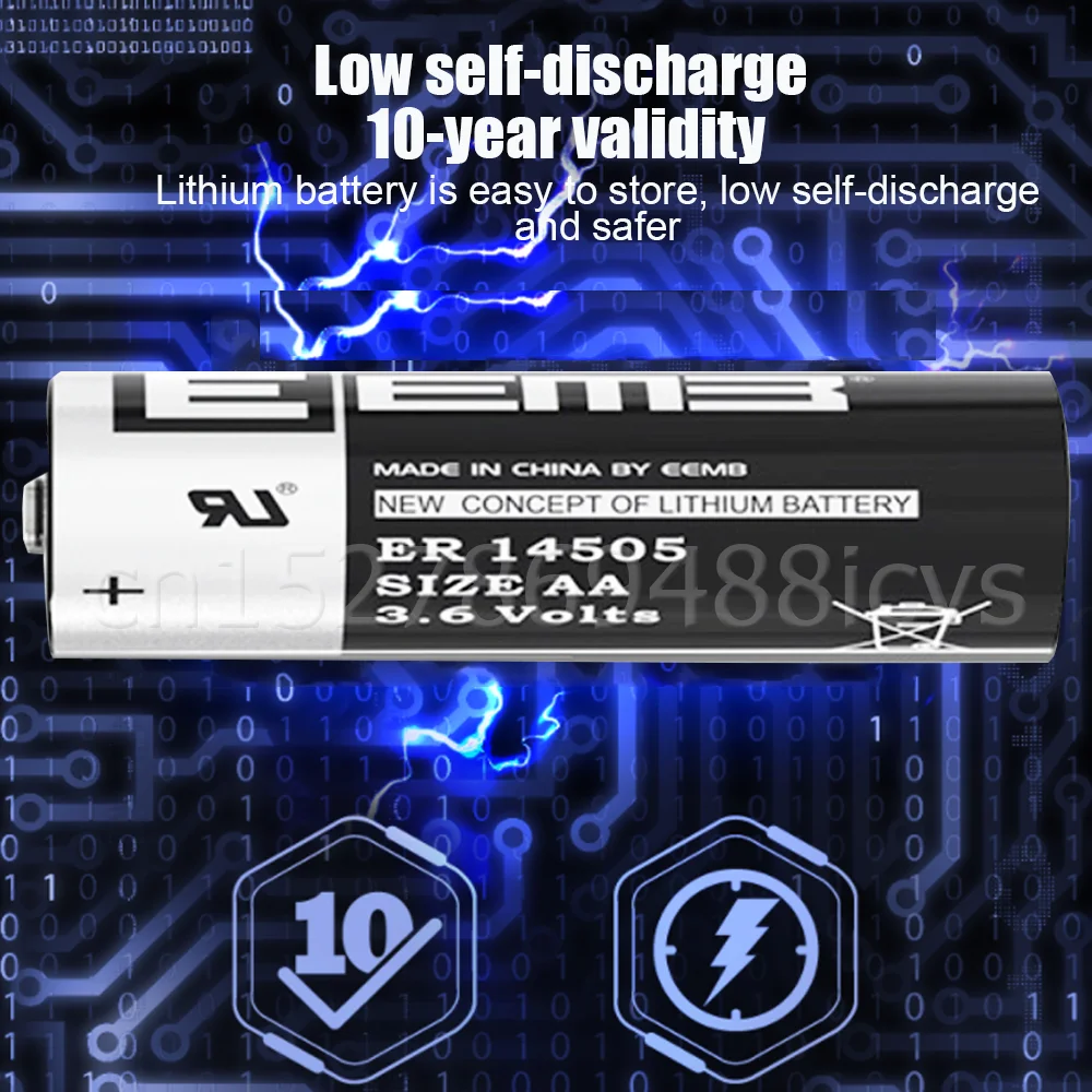 1 шт. EEMB ER14505 LS14500 3 6 В 2400 мАч AA литиевая батарея LR6 R6P для счетчика воды IC карта GPS Camer