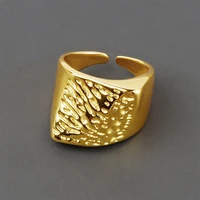 irregular texture ring female design ins tide personality internet celebrity high sense wide face exaggerated ring