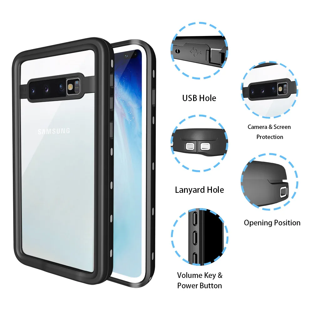 SHELLBOX водонепроницаемый чехол для samsung Galaxy S10 Plus S9 S8 Note 8 9 плавающий Дайвинг
