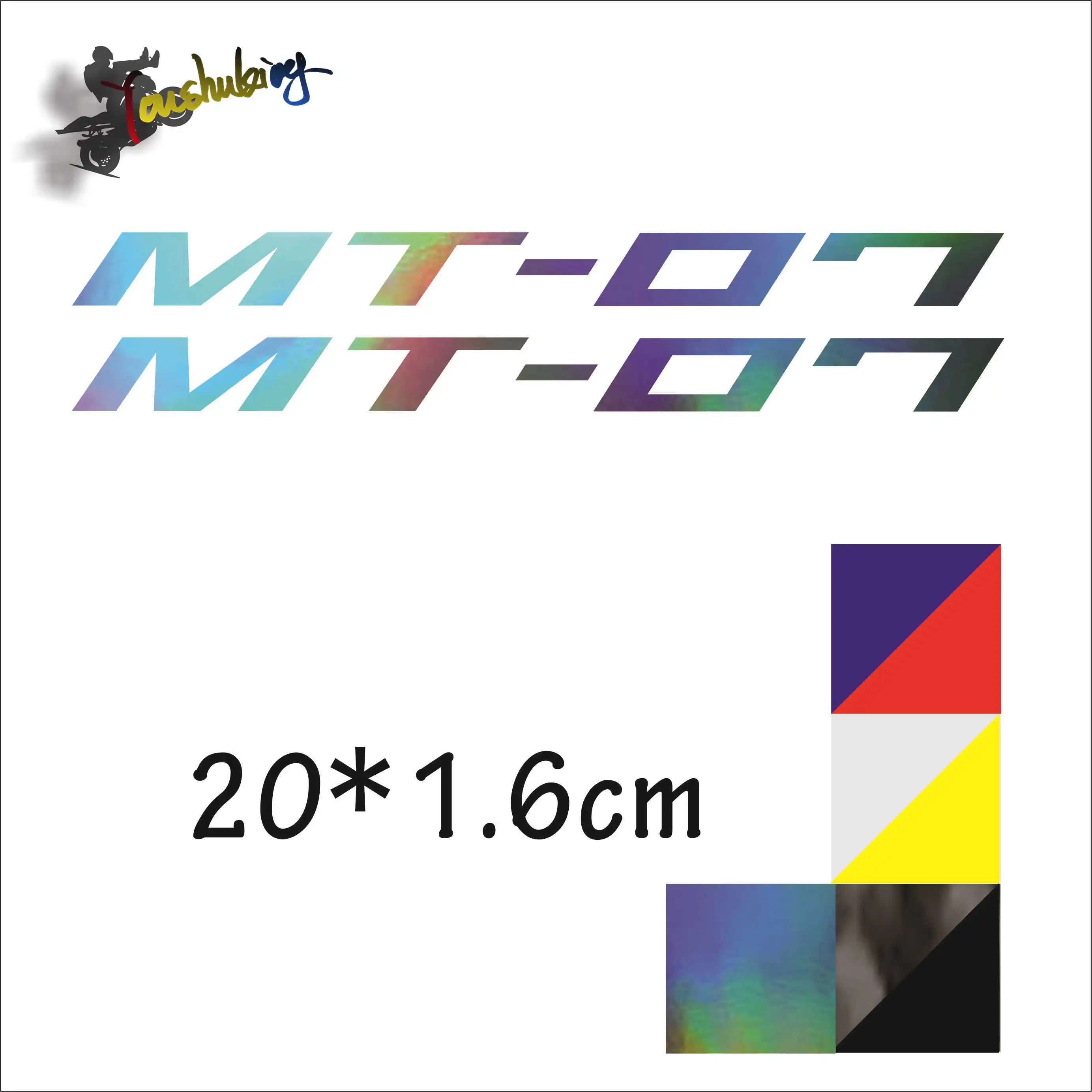 

hot sale Motorcycle Carbon black laser color reflective helmet sticker fit for Moto GP Rossi mt07 Car Stickers
