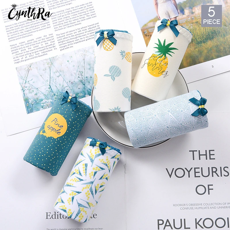 CYNTHRA нижнее белье женское 5 шт новинка средняя талия хлопок треугольные трусики