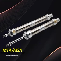 msa spring return mta spring entend mini round cylinder with spring single acting bore16 20 25 32 40mm stroke 10 150mm