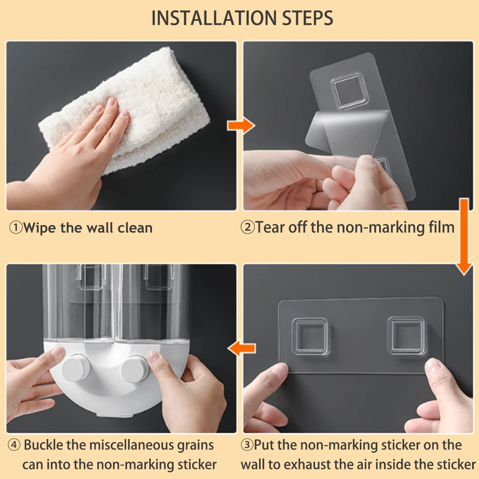 Настенный дозатор для еды бытовая банка хранения чая с хорошей герметичностью и