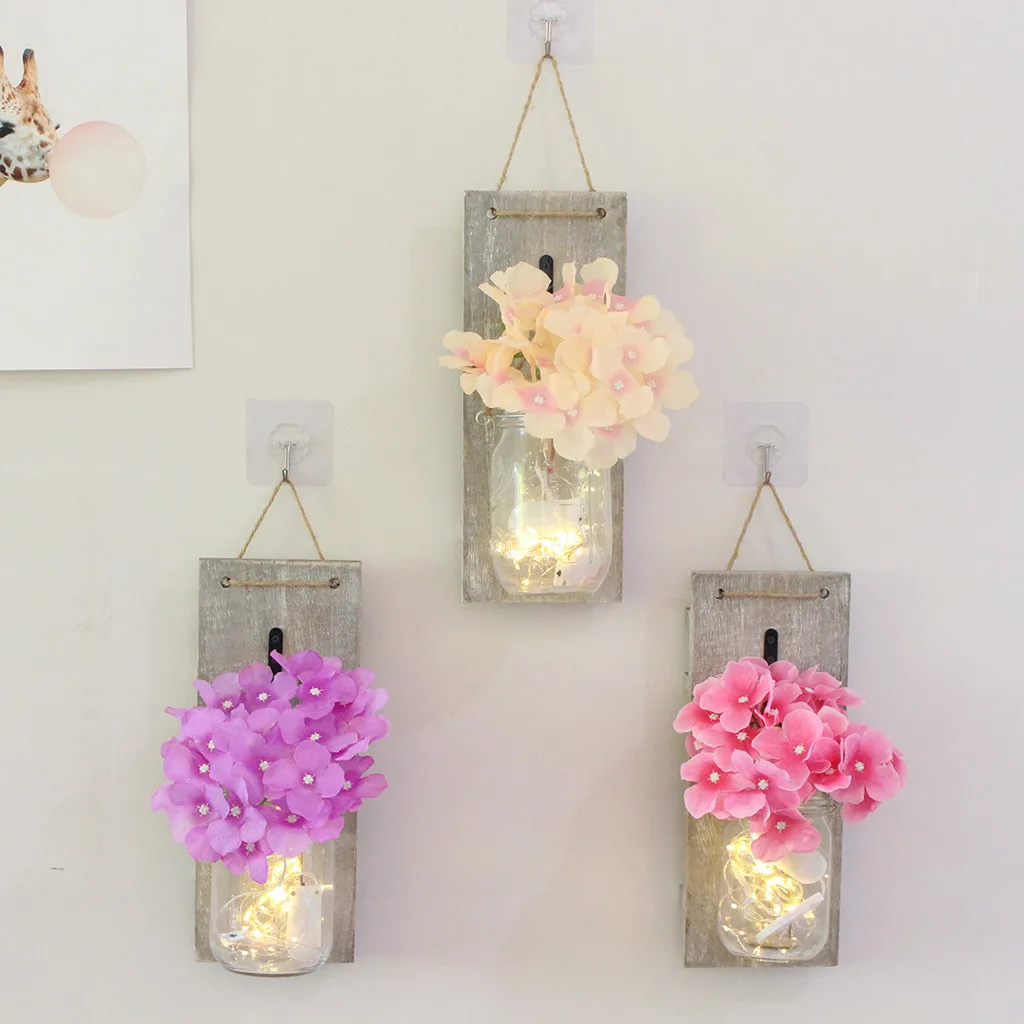 Товары для дома настенный светильник в стиле ретро шелковые цветы стеклянная