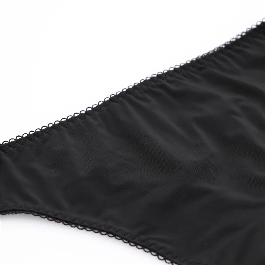 

Varsmiss sexy low-rise thongs comfortable lace low-waist underwear S M L XL XXL black panties