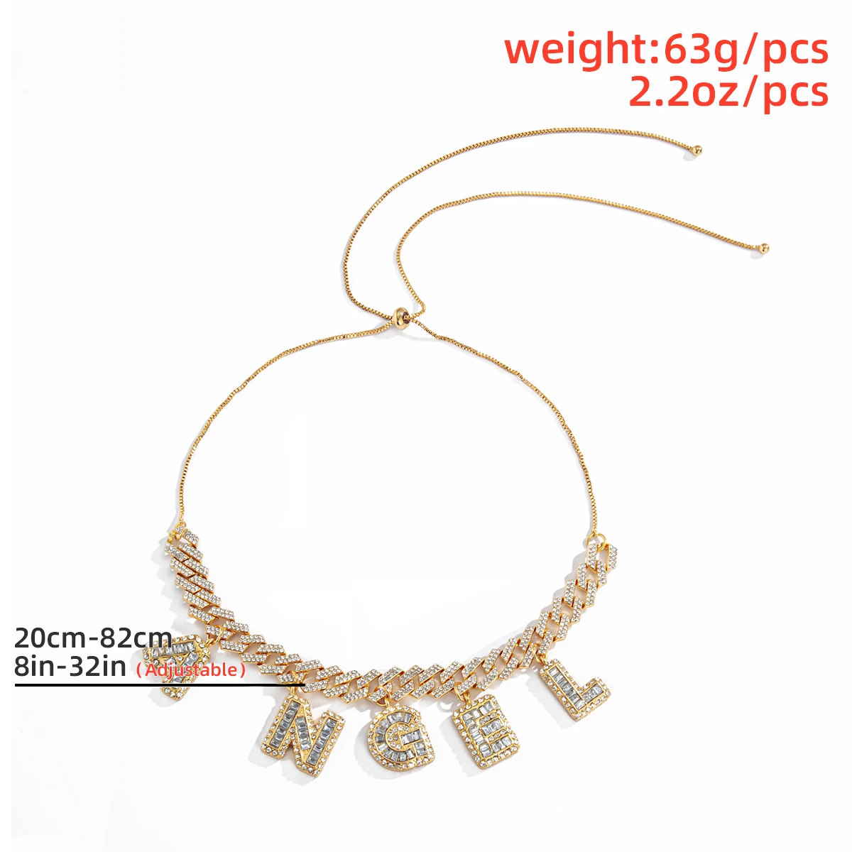 

Goth Luxury Crystal Angel Letter Choker Necklace for Women Punk Rhinestone Miami Cuban Chain Necklace Kpop Fashion Jewelry Gift