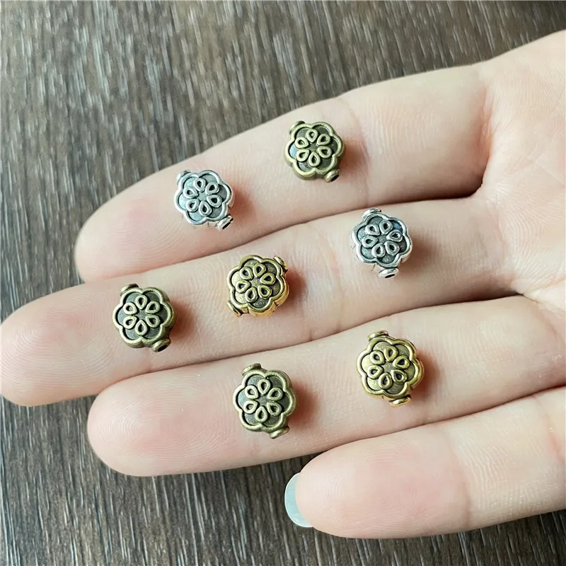 JunKang 20 шт цветок перфорированные бусины Разъемы для изготовления ювелирных