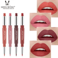 miss rose multi functional double end lipstick and lip line pen waterproof long lasting non stick cup matte makeup maquiagem