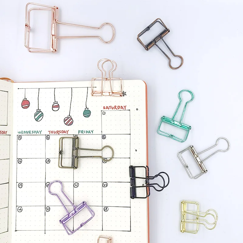 Цветные металлические зажимы для бумаг мини бумаги многофункциональные