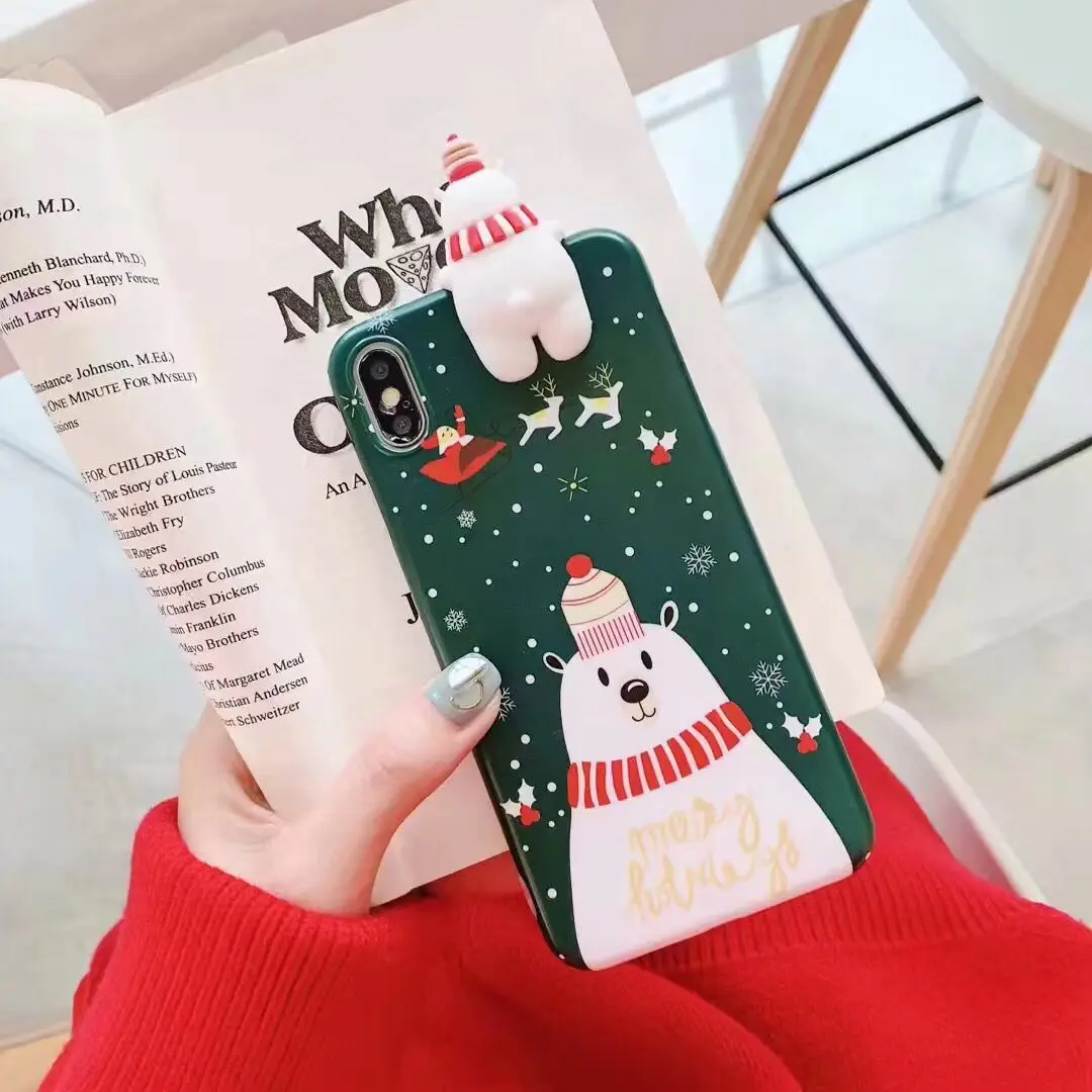 Фото ANMONE Christmas Cartoon Deer Phone Case for iPhone 11 Pro Max Silicone Matte Cover Doll Mobile Shell Мобильные телефоны и ANMONE Christmas Cartoon Deer Phone Case for iPhone 11 Pro Max Silicone Matte Cover Doll Mobile Shell Мобильные телефоны и