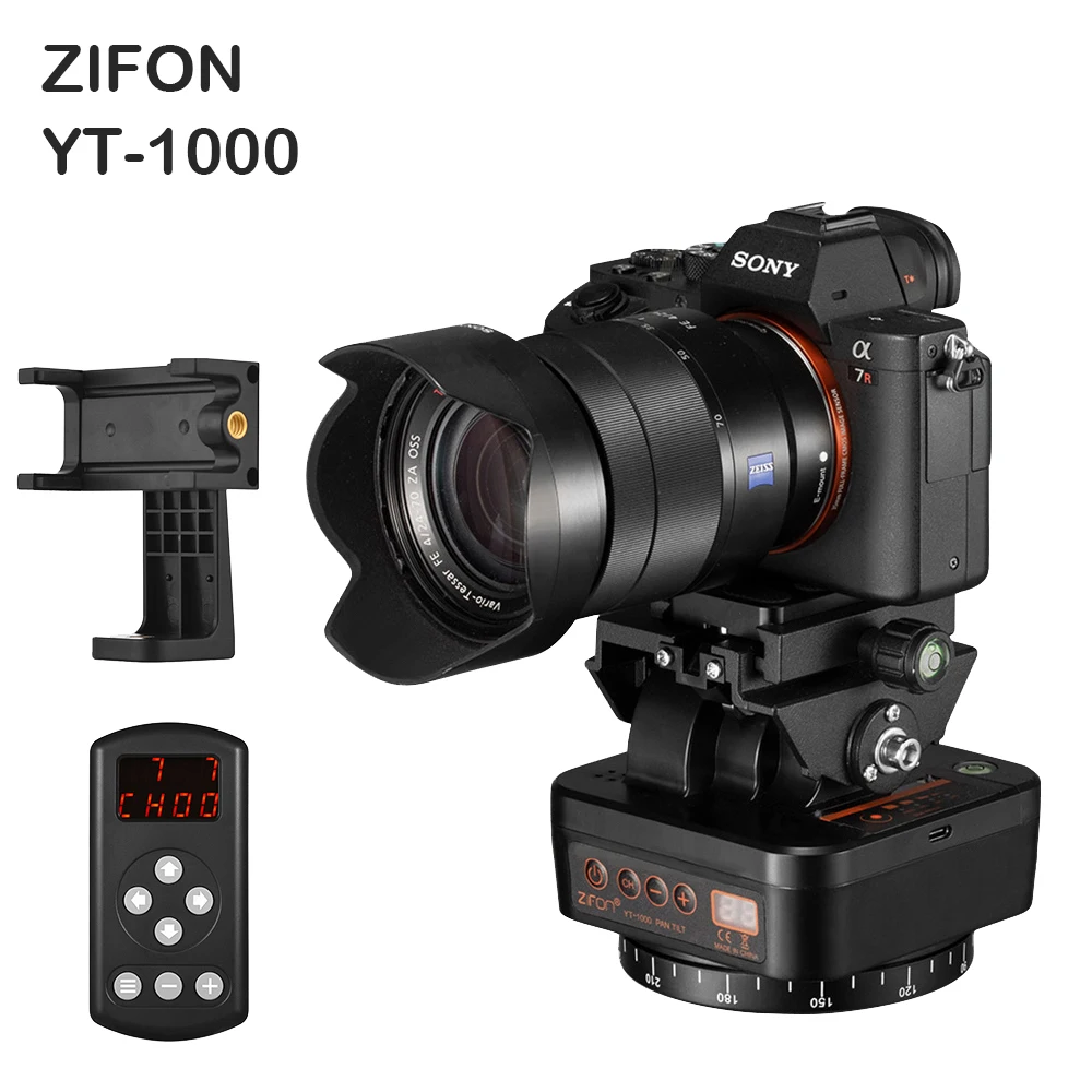 ZIFON YT 1000 Авто моторизированная панорамная головка Tilt тренога PTZ дистанционного