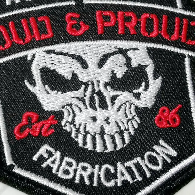 Панк Байкер хиппи рок Badg череп вышитые нашивки для одежды с полосками Утюг на