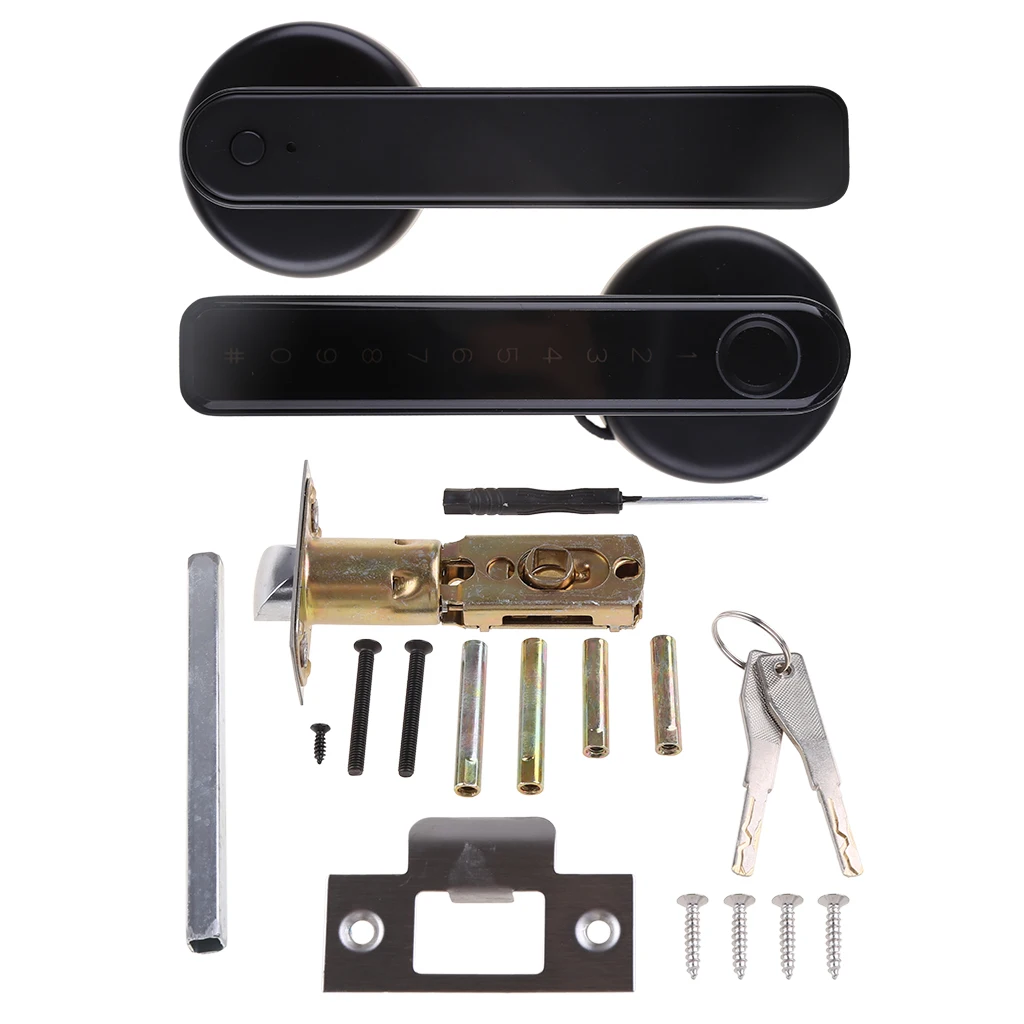 

Fast Unlock Black Digital Single Row Fingerprint Door Lock Store 50 Fingerprints for Home Office Apartment Hotel Garage