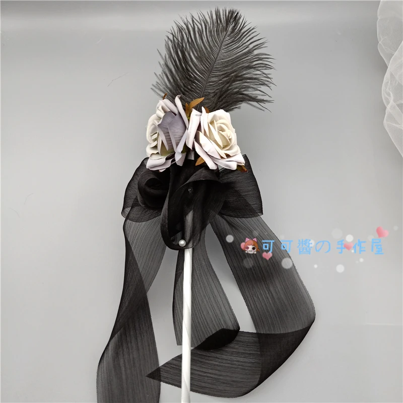 

2021 Lolita Accessories Gothic Dark Rose Style Wand Holding Mace Magic Fairy Wand For Cospaly Selfie Wand Fashion Canes