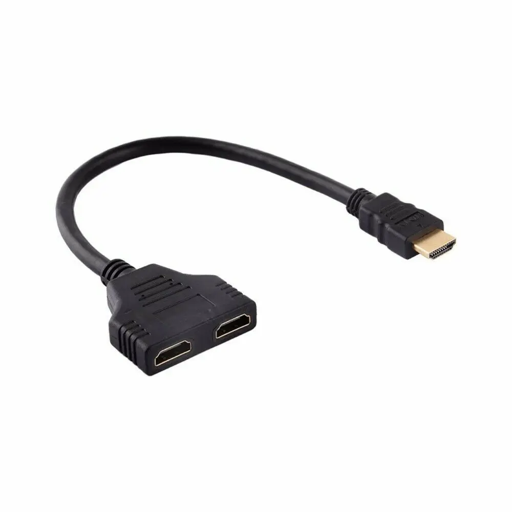 HDMI 1x2 1080P HDMI к HDMI 1 мужчина к 2 женщина 1 в 2 разветвитель кабель адаптер конвертер для проектора HD tv